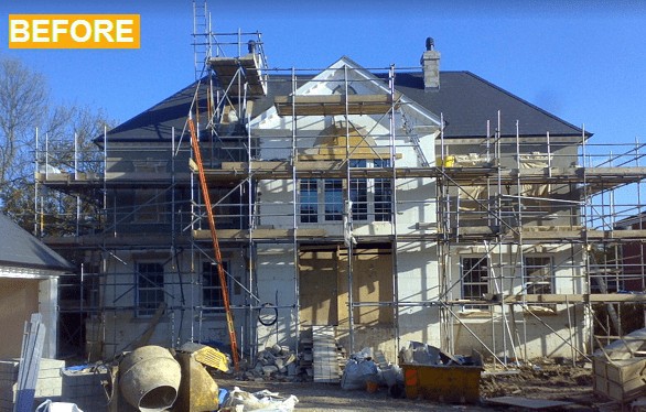 Before render and spray coating Before render and spray coating