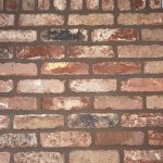 close up brick cladding kitchen wall